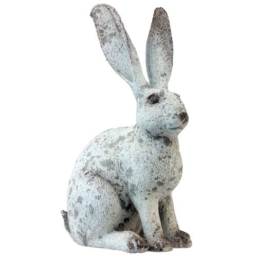 Produkt Dekoracyjny Królik Siedzący Shabby Chic Biała Figura Dekoracyjna Wys. 46,5 cm