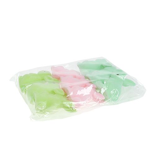 Floristik24 Ozdobny króliczek pastelowy assorted. 9,5cm 9szt.