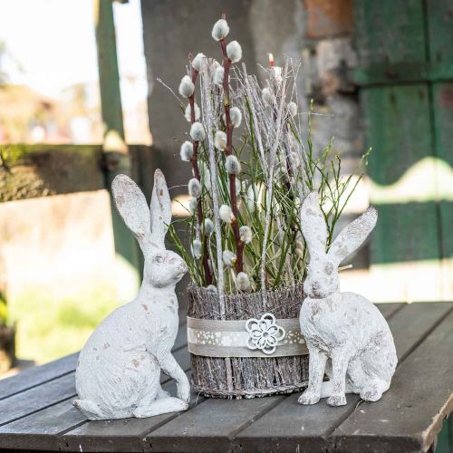 Produkt Dekoracyjny króliczek siedzący shabby chic wiosenna dekoracja W25cm 2szt