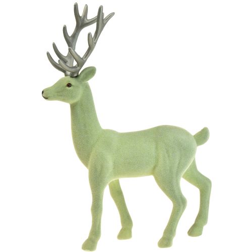 Produkt Dekoracyjna figura dekoracyjna renifer jeleń świąteczna zielona szara wys. 37cm