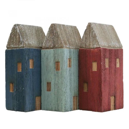 Floristik24 Deco Domy Drewniane Shabby Chic Maritime Deco W14cm 3szt