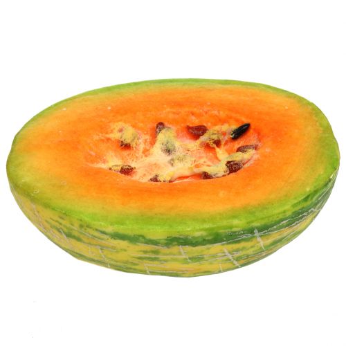 Floristik24 Deco Honeydew Melon połówki Pomarańczowy, Zielony 13cm