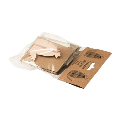 Produkt Papier dekoracyjny o strukturze plastra miodu kurczak biały pomarańczowy 5,5×3,5×6cm 6 szt
