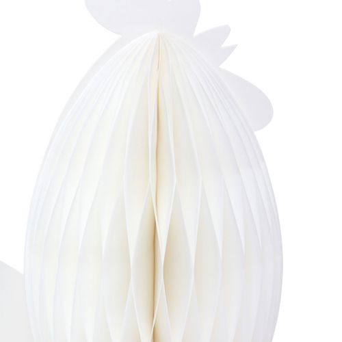 Produkt Papier dekoracyjny o strukturze plastra miodu kurczak biały pomarańczowy 5,5×3,5×6cm 6 szt