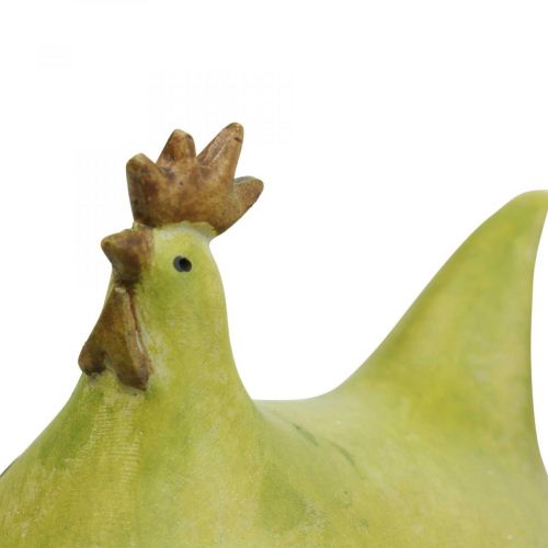 Floristik24 Deco Kurczak Kolorowe Ozdoby Wielkanocne Zielony/Żółty/Pomarańczowy 13cm 3szt