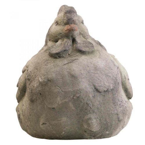 Floristik24 Deco kurczak duża szara ceramiczna dekoracja wiosenna w stylu vintage 30cm