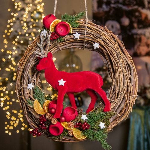 Floristik24 Deco Wianek Winorośli Ø25cm Brązowy Naturalny wieniec z gałązek Dekoracja stołu