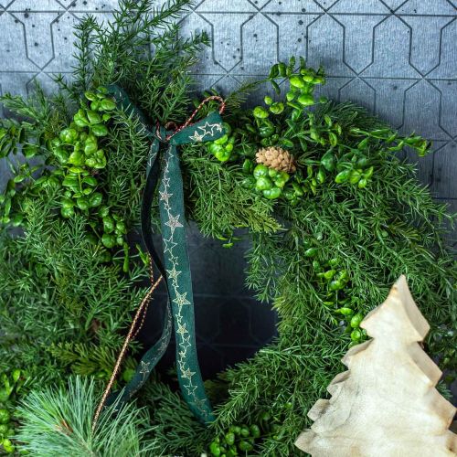 Floristik24 Deco Wieniec Duży Gałązki iglaste, szyszki i Boxwood zielony 70cm
