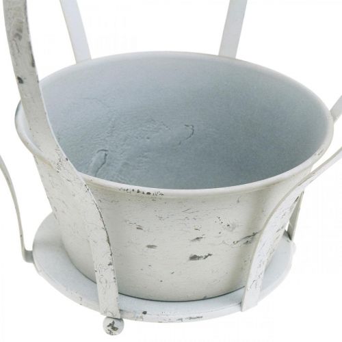 Floristik24 Deco Crown White Shabby Chic Metalowa dekoracja ogrodowa zestaw 3 szt.