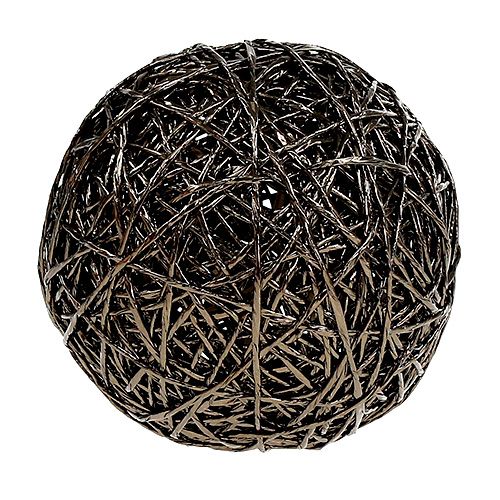 Deco Ball Dark Brown Ø15cm | Floristik24.pl