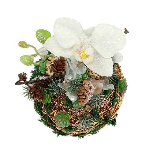 Deco Ball Dark Brown Ø15cm | Floristik24.pl