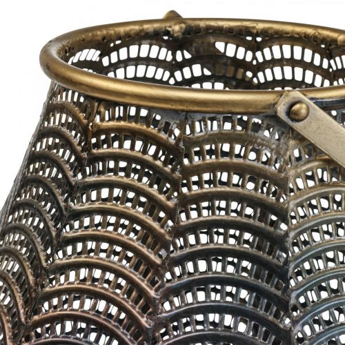 Floristik24 Dekoracyjna Latarnia Latarnia Świecznik Metal Ø26cm W40.5cm