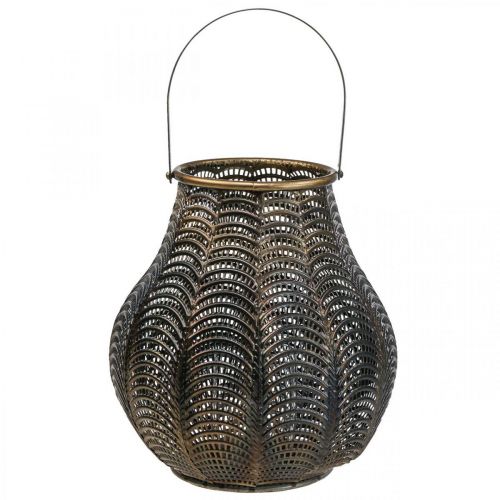Floristik24 Dekoracyjna Latarnia Latarnia Świecznik Metal Ø26cm W40.5cm
