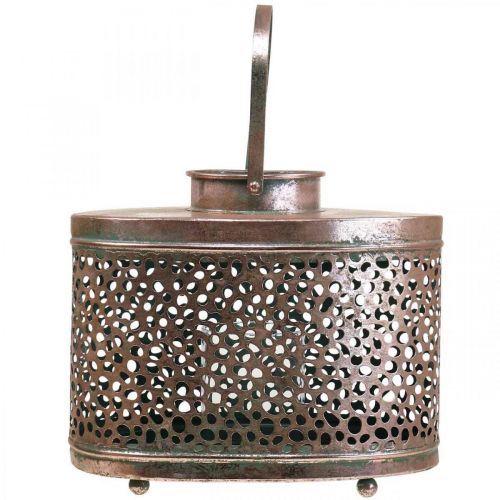 Produkt Deco lampion owalny dekoracja stołu metal 27×16×23cm