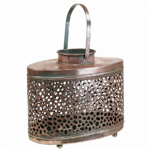 Produkt Deco lampion owalny dekoracja stołu metal 27×16×23cm