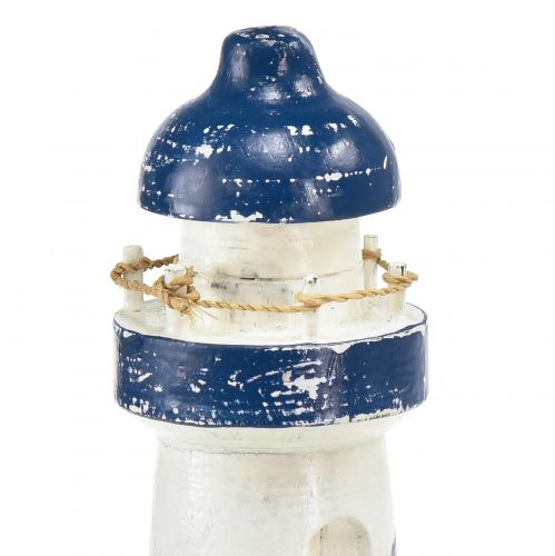 Produkt Dekoracyjna latarnia morska drewniana niebiesko-biała morska Ø7,5cm W19cm