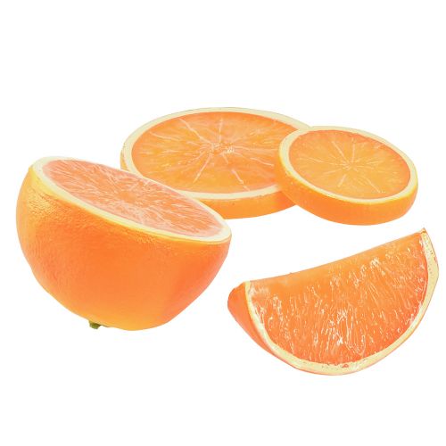 Ozdobne pomarańcze sztuczne owoce w kawałkach 5-7cm 10szt