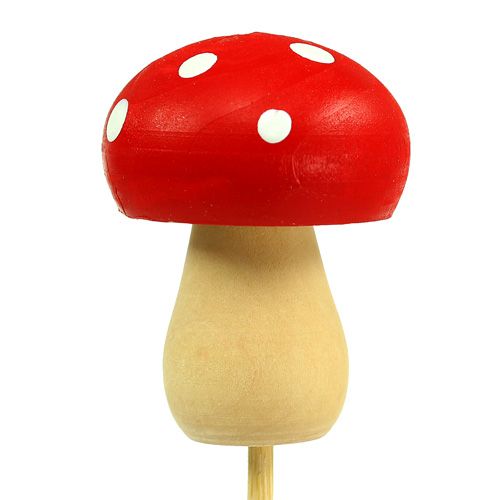 Floristik24 Ozdobny grzybek muchomor czerwony 3,5cm L30cm 12szt