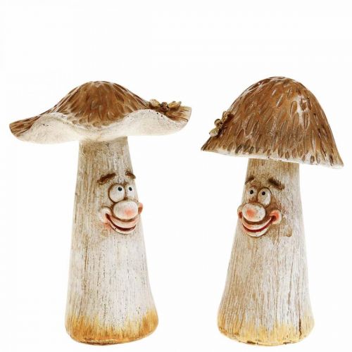 Produkt Grzyby dekoracyjne Jesienna dekoracja śmieszne grzyby Ø7/9cm W13cm 2szt