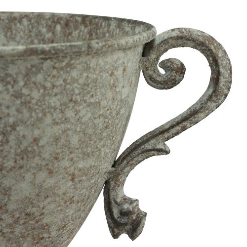 Produkt Ozdobne trofeum z uchwytem metalowym brązowo-białym Ø15cm W19,5cm