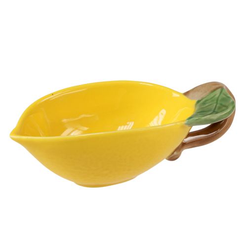 Floristik24 Dekoracyjna miska cytrynowa Ceramiczna miska cytrynowa żółta 17×8cm