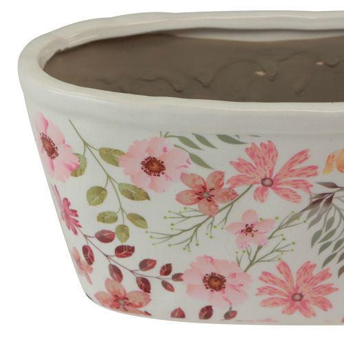 Floristik24 Dekoracyjna miska z zawilcami Ceramiczna miska owalna 27/23cm, 2 szt