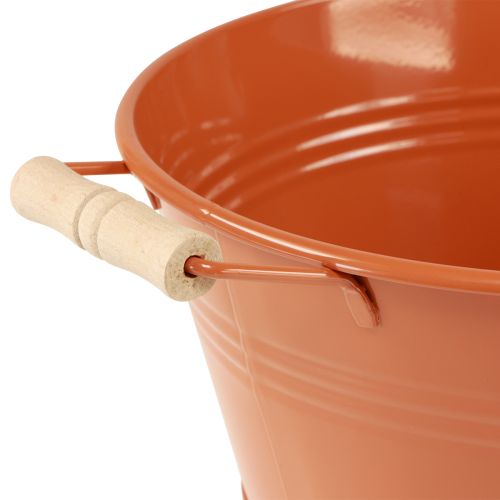Produkt Dekoracyjna miska z uchwytami metalowa pomarańczowo-brązowa Ø29cm W14,5cm