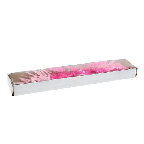 Floristik24 Deco motyl różowo-różowy sort. 6 cm 24 szt.