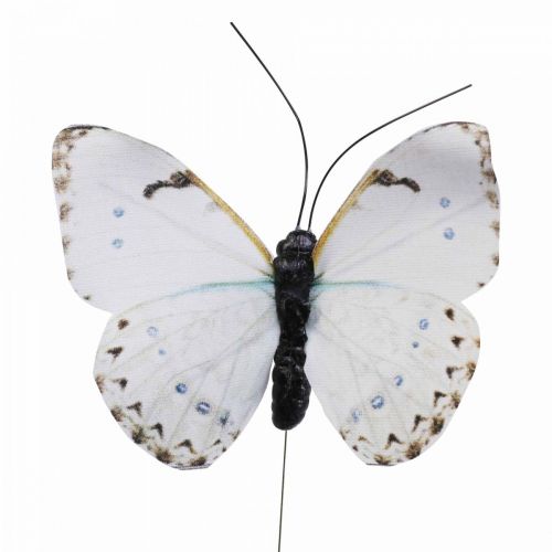 Floristik24 Dekoracyjny motyl na drucie kolorowa wiosenna dekoracja 8cm 12szt
