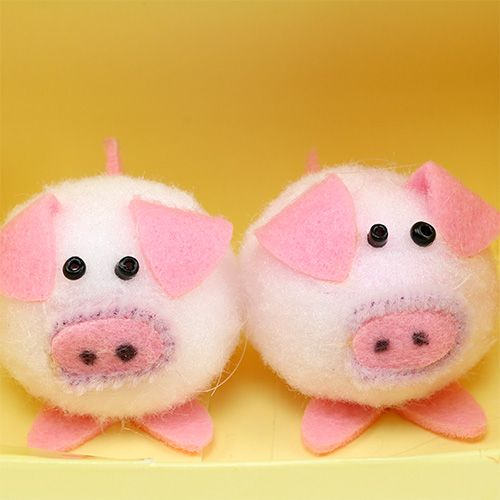 Floristik24 Zestaw Deco Piggy Pink 5cm
