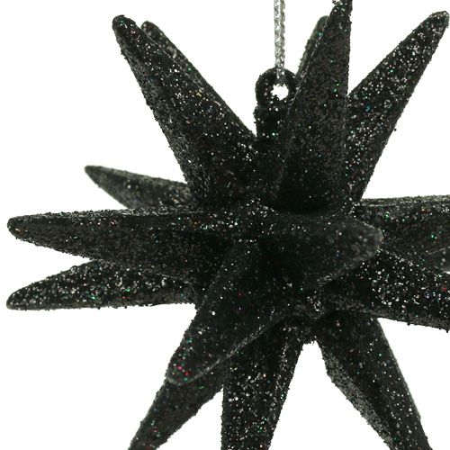 Produkt Deco Stars Black Mica 7,5cm 8szt