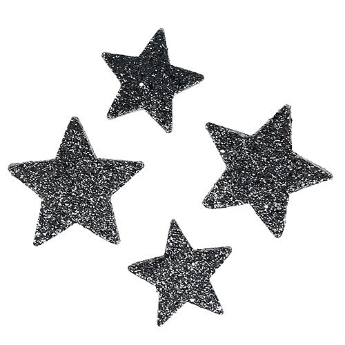 Dekoracyjne gwiazdki do rozsypania 4-5cm Czarne 40szt