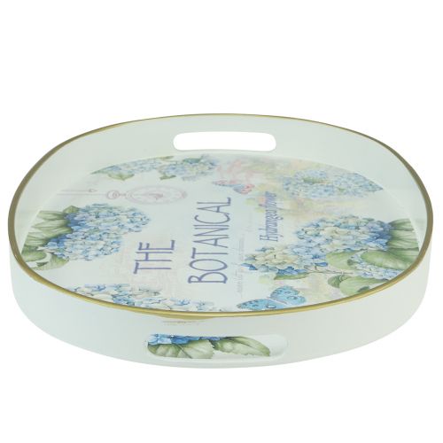 Produkt Taca dekoracyjna hortensje plastikowa taca biała 39×27,5cm