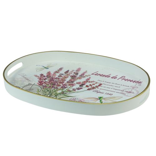 Produkt Taca dekoracyjna lawendowa taca plastikowa biała 39×27,5cm