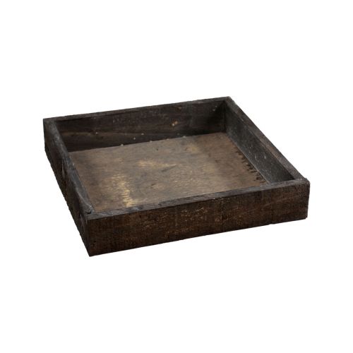 Floristik24 Taca dekoracyjna kwadratowa drewniana taca brązowa 20×20×3,5cm