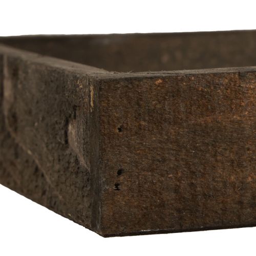 Floristik24 Taca dekoracyjna kwadratowa drewniana taca brązowa 20×20×3,5cm