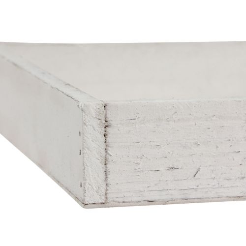 Floristik24 Taca dekoracyjna kwadratowa drewniana taca biała 20×20×3,5cm