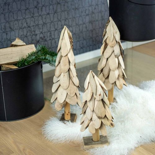 Produkt Deco choinka drewniana rustykalna dekoracja z drewna Boże Narodzenie wys.40cm