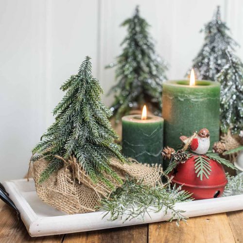 Floristik24 Deco choinka błyszcząca zielona 20cm