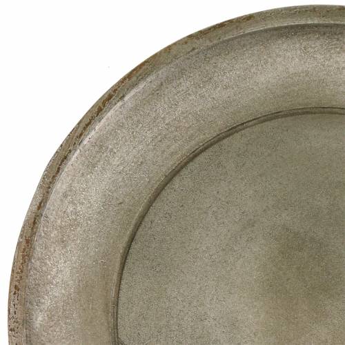 Floristik24 Talerz dekoracyjny drewniany szampański Ø32cm