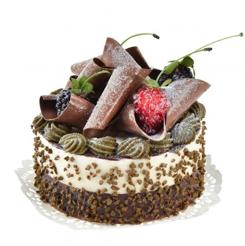 Floristik24 Dekoracyjny tort czekoladowy sztuczny manekin Ø10cm
