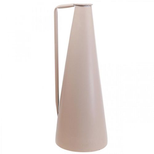 Produkt Wazon ozdobny metalowy dzbanek ozdobny różowy stożkowy 15x14,5x38cm