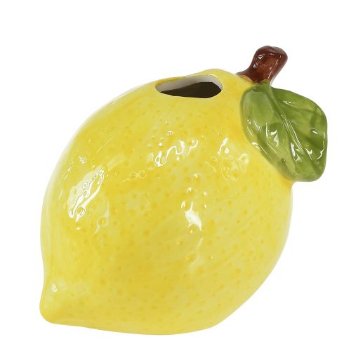 Produkt Wazon dekoracyjny cytrynowy ceramiczny owalny żółty 11cm×9,5cm×10,5cm