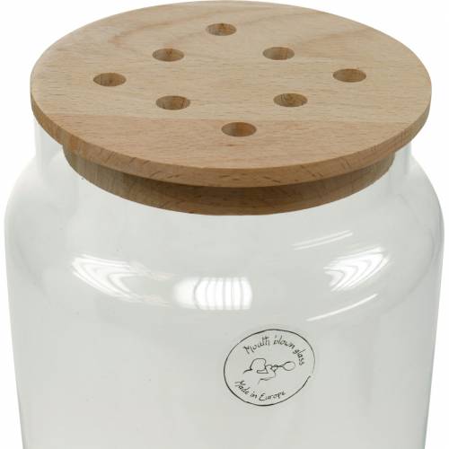 Floristik24 Wazon Deco z otworami Wazon szklany z otworem Pokrywa nowoczesny kwiat Deco