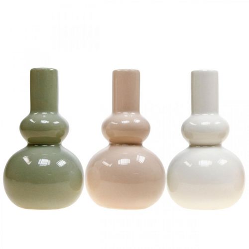 Floristik24 Wazony dekoracyjne, ceramiczny zestaw wazonów kulisty W16,5cm Ø9,5cm 3szt