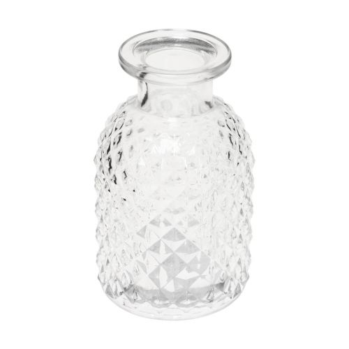 Produkt Wazony dekoracyjne mini szkło przezroczysty retro diament Ø5,5cm W9cm 6 szt