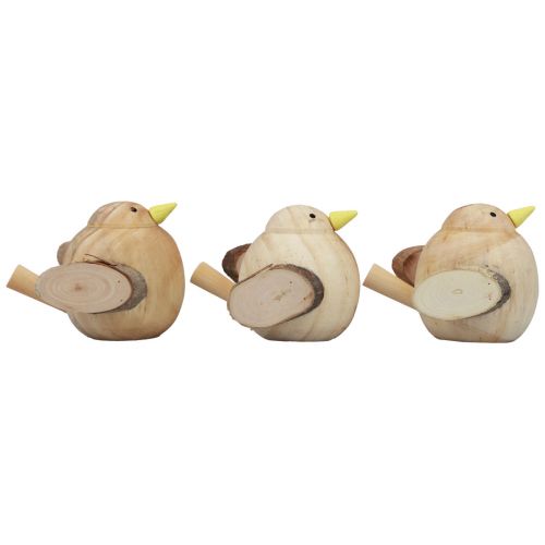 Produkt Ozdobne ptaki Drewniane ptaki Dekoracja stołu wiosna natura 7cm 3 szt