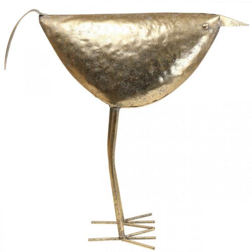 Floristik24 Deco ptaszek Deco figura ptaszek złota ozdoba metalowa 46×16×39cm