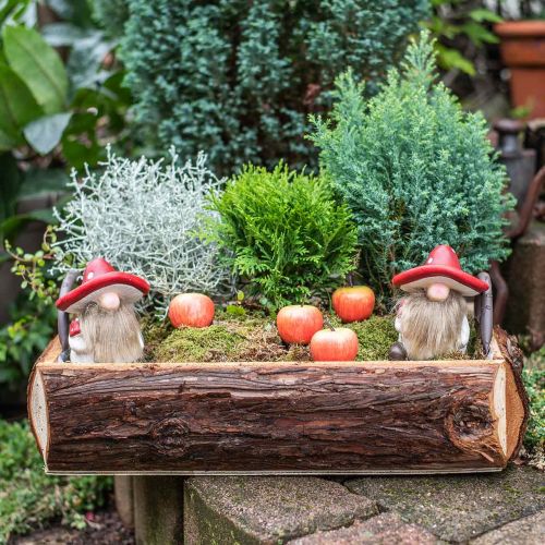 Floristik24 Deco Gnome Ceramiczny Kapelusz Grzybek Dekoracja Stołu Czerwony, Biały H10,5cm 3szt.