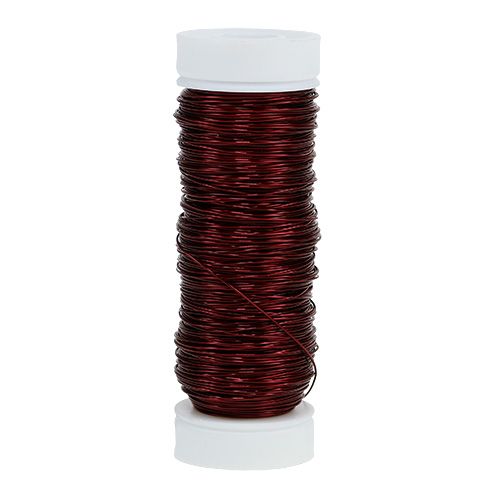 Dekoracyjny drut emaliowany Ø0.30mm 30g/50m bordowy